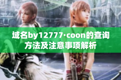 域名by12777·coon的查詢方法及注意事項解析