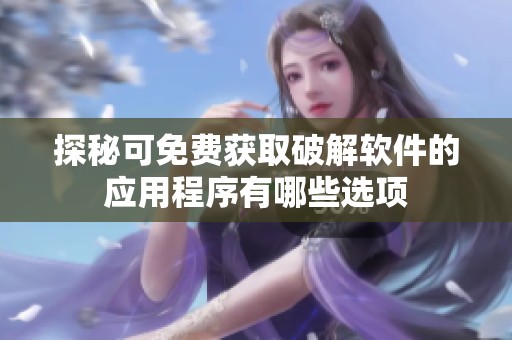 探秘可免費獲取破解軟件的應(yīng)用程序有哪些選項