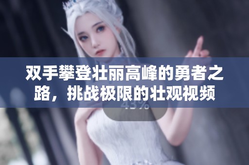 雙手攀登壯麗高峰的勇者之路，挑戰(zhàn)極限的壯觀視頻