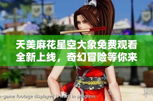 天美麻花星空大象免費(fèi)觀看全新上線，奇幻冒險(xiǎn)等你來探索