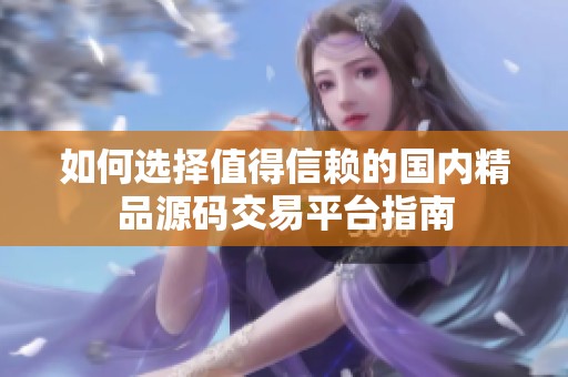 如何選擇值得信賴的國(guó)內(nèi)精品源碼交易平臺(tái)指南