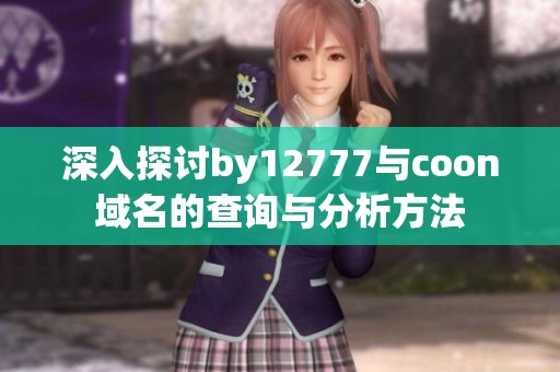 深入探討by12777與coon域名的查詢與分析方法