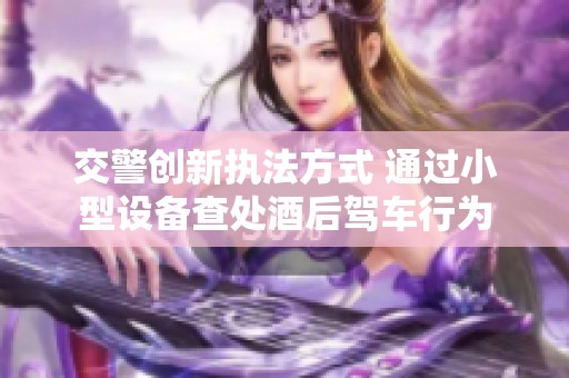 交警創(chuàng)新執(zhí)法方式 通過小型設(shè)備查處酒后駕車行為