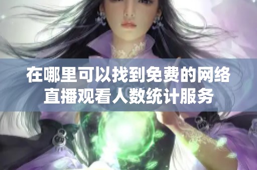 在哪里可以找到免費的網(wǎng)絡(luò)直播觀看人數(shù)統(tǒng)計服務(wù)