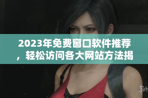 2023年免費(fèi)窗口軟件推薦，輕松訪問各大網(wǎng)站方法揭秘