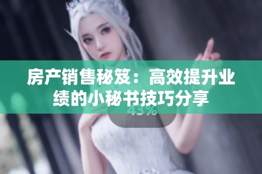 房產(chǎn)銷售秘笈：高效提升業(yè)績的小秘書技巧分享