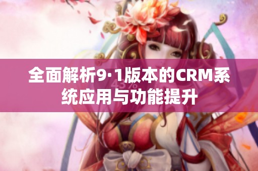 全面解析9·1版本的CRM系統(tǒng)應(yīng)用與功能提升