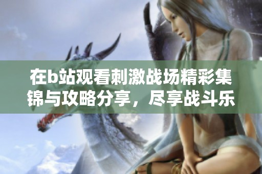 在b站觀看刺激戰(zhàn)場(chǎng)精彩集錦與攻略分享，盡享戰(zhàn)斗樂(lè)趣！
