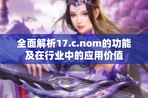 全面解析17.c.nom的功能及在行業(yè)中的應(yīng)用價值