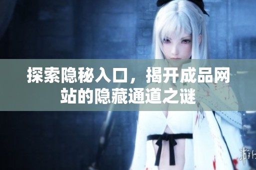 探索隱秘入口，揭開成品網(wǎng)站的隱藏通道之謎